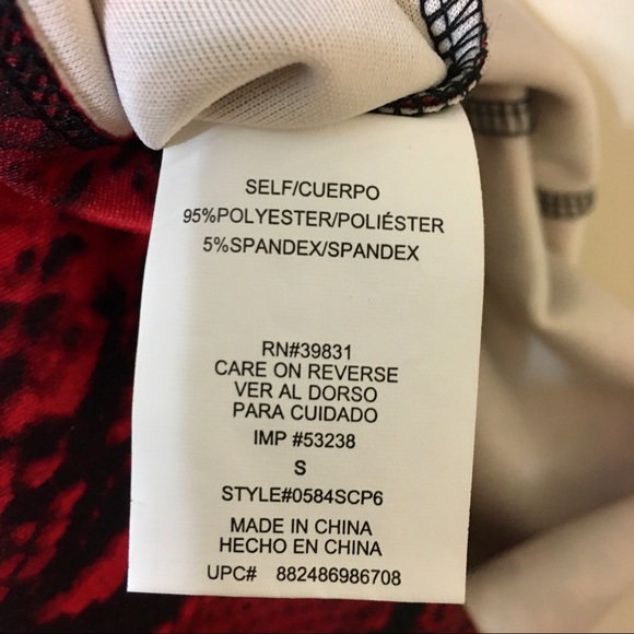 XOXO Snake Print Dress - Red and Black - Picture 7 of 7